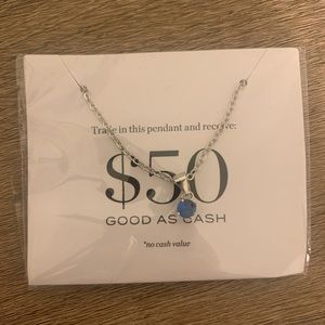 Effy blue pendant on silver tone chain